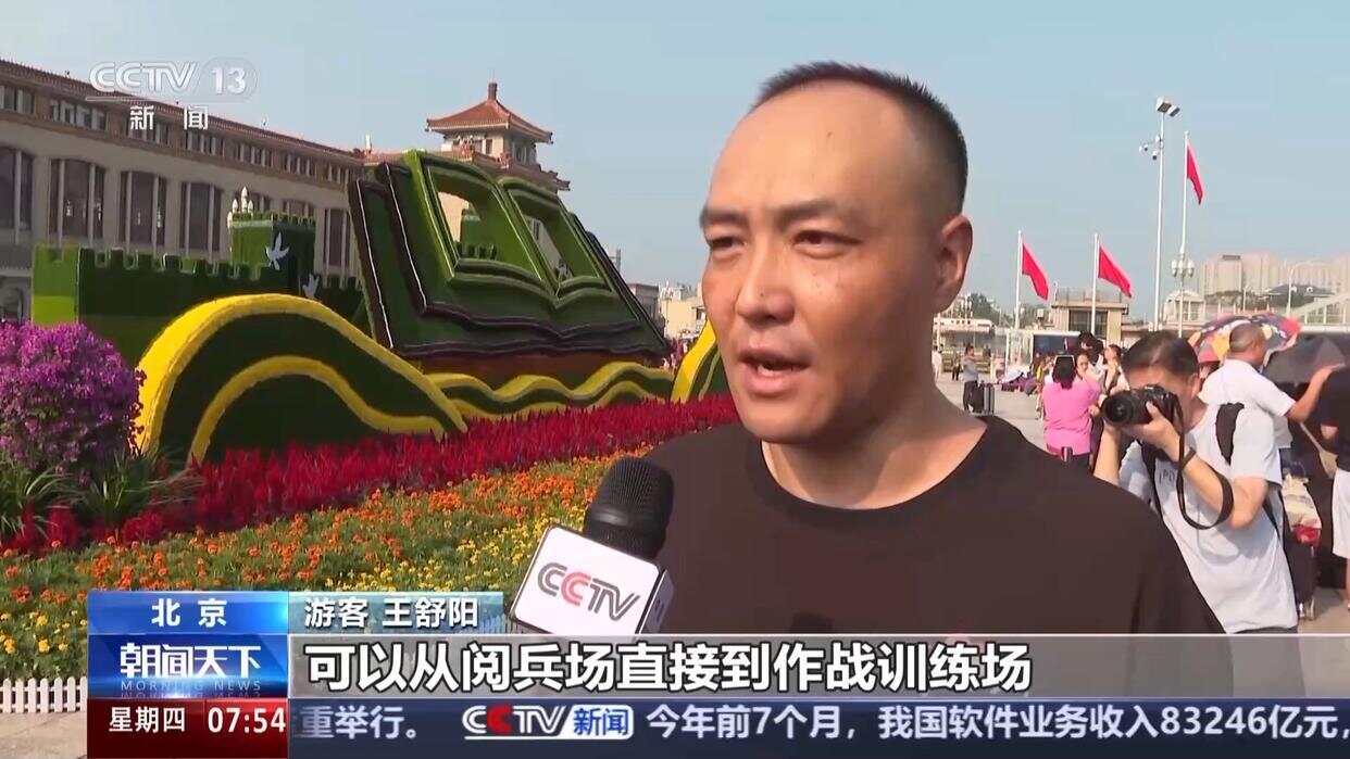 阅兵当天 北京街头成为别样观礼台阅兵当天，北京街头成为别样的观礼台